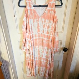 Cold shoulder midi dress